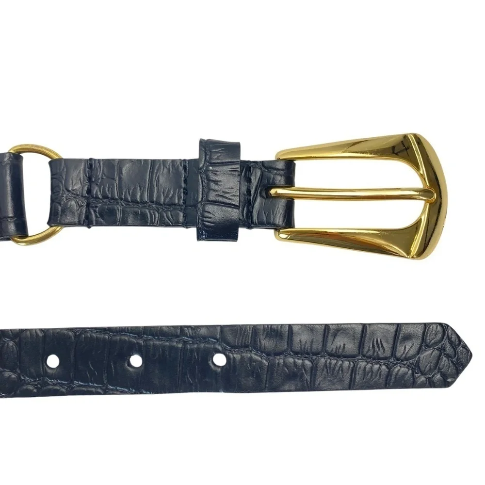 BCBGMaxAzria Wide Statement Belt in Black and Gold Size S